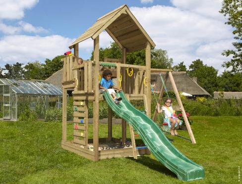 Jungle Palace | Parque infantil de madera con columpio