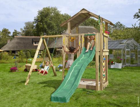 Jungle Chalet | Parque infantil de madera con columpio