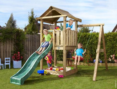 Jungle House | Parque infantil de madera con columpio