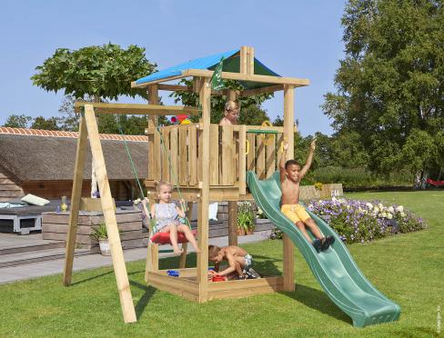 Jungle Hut | Parque infantil de madera con columpio