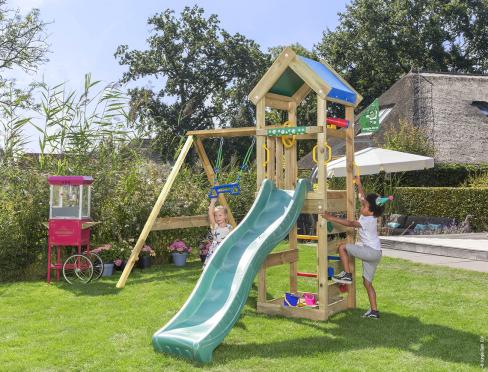 Jungle Patio | Parque infantil de madera con columpio