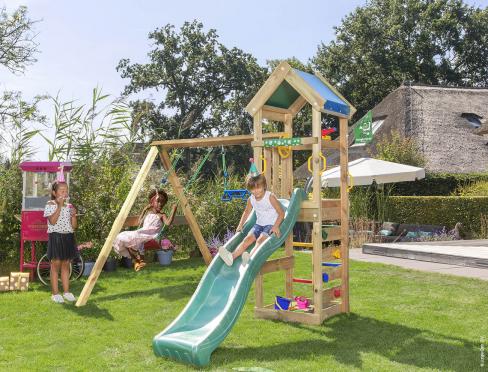 Jungle Patio | Parque infantil de madera con doble columpio