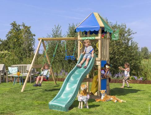Jungle Cirque | Parque infantil de madera con columpio doble