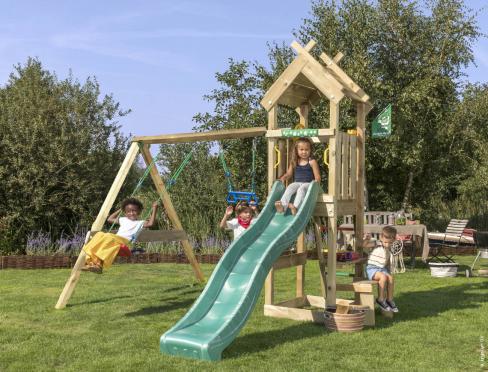 Jungle Totem | Parque infantil de madera con doble columpio