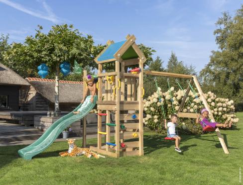 Jungle Nomad | Parque infantil de madera con doble columpio