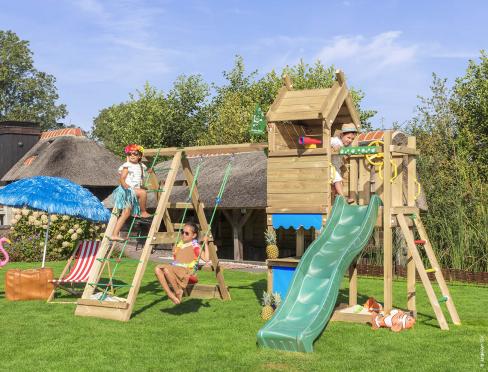 Jungle Resort | Casita infantil con columpio y red de escalada