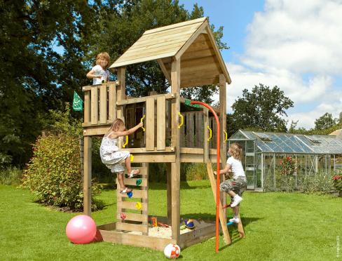 Jungle Palace | Casita infantil con poste de bombero