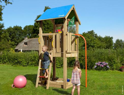 Jungle Castle | Parque infantil de madera con poste de bombero